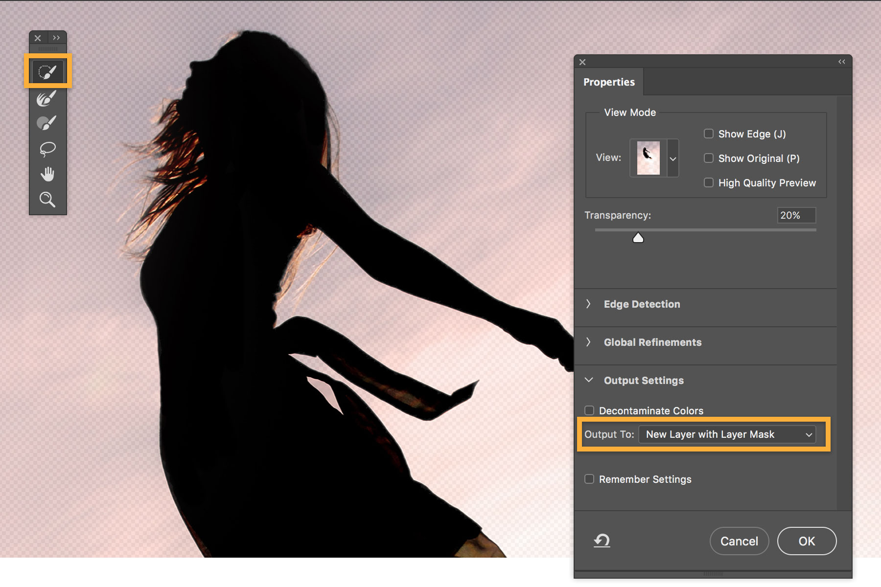screenshot of Adobe Photoshop